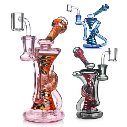 Phoenix Star 8.6 Inches Recycler Dab Rig with Showerhead Perc Best Sales Price - Bongs