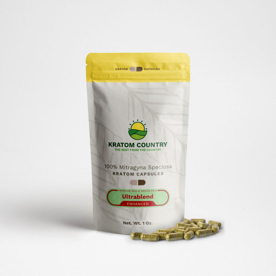 Kratom Country Enhanced Bali Kratom Capsules – Red & Green Blend
