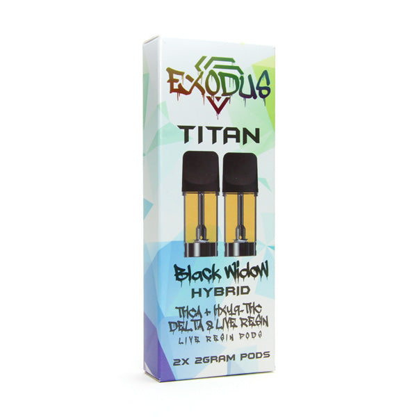Exodus | Live Resin THCA + HXY 9 THC + Delta 8 Pods Titan Pods 2ct - 4g Best Sales Price - Vape Cartridges