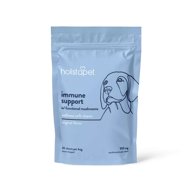 Holistapet Immune Support + Functional Mushroom Soft Chews for Dogs