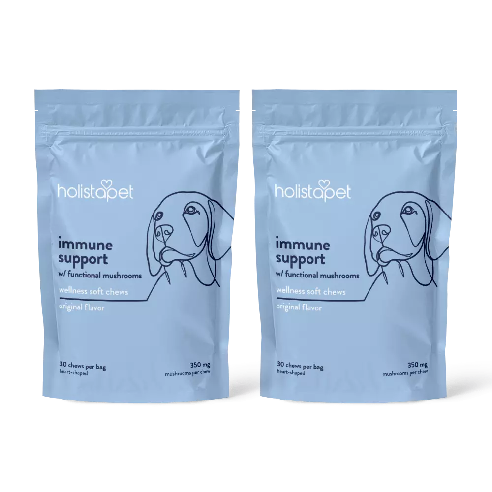 Holistapet Immune Support + Functional Mushroom Soft Chews for Dogs