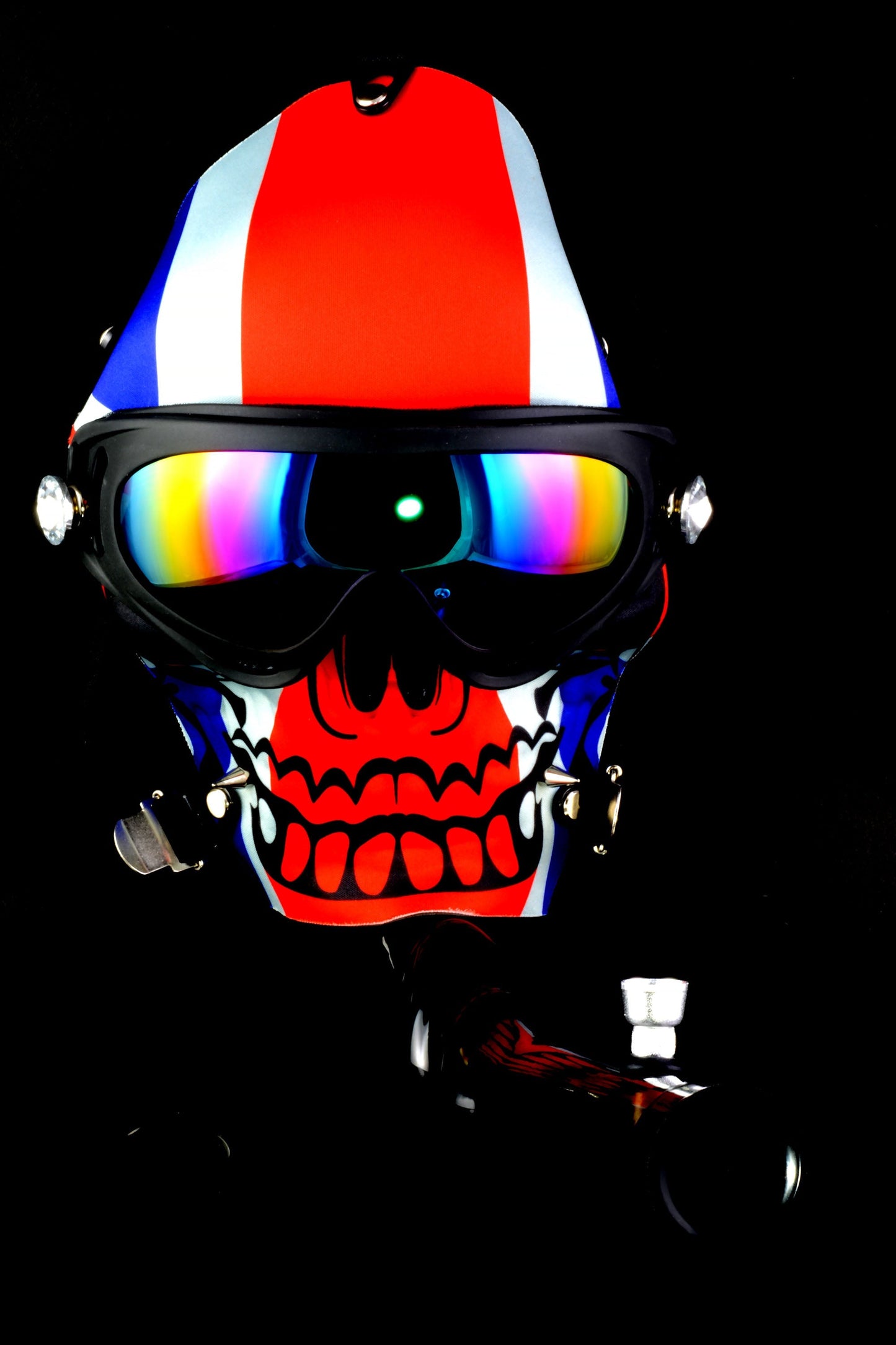 Skull Party Gas Mask Acrylic Bong