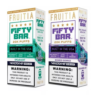 Fifty Bar Fruitia Nixodine 20K Disposable Best Sales Price - Disposables