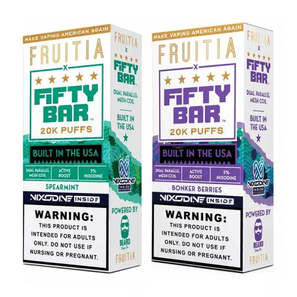 Fifty Bar Fruitia Nixodine 20K Disposable Best Sales Price - Disposables