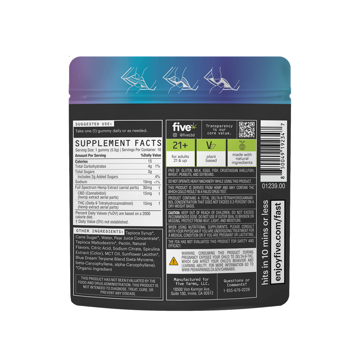 Five CBD high dose gummy & drink bundle Best Sales Price - Bundles
