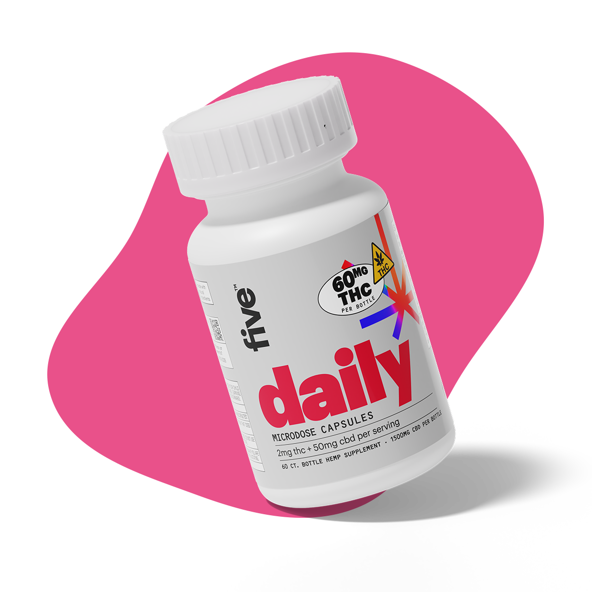 Five CBD daily microdose thc + cbd capsules