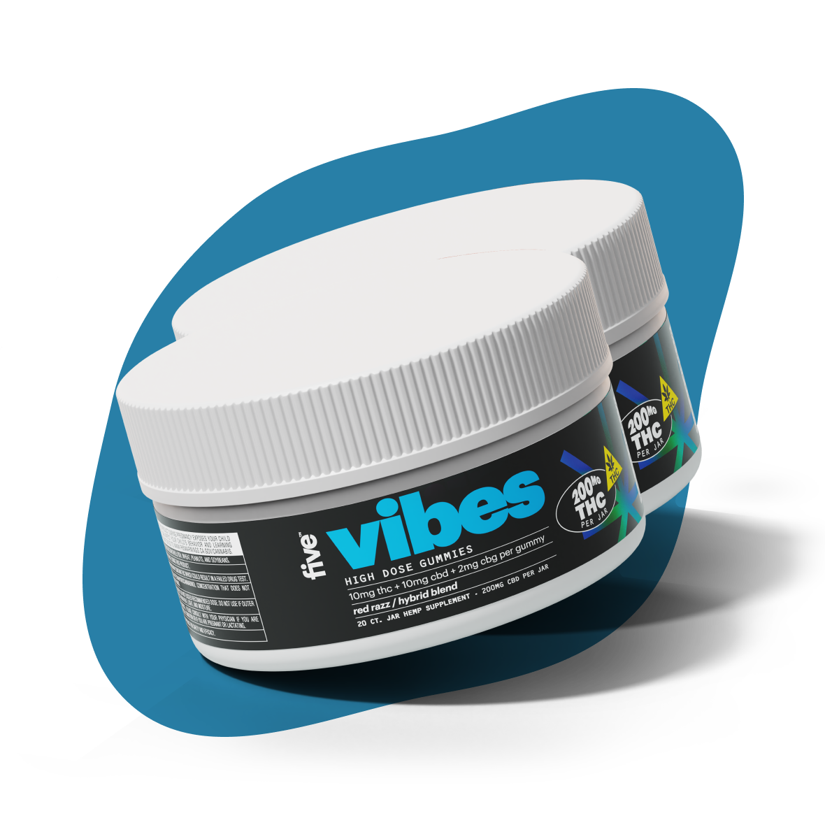 Five CBD delta-9 thc mood gummies (hybrid vibes)