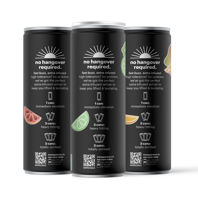 Five CBD fast-acting 10mg thc seltzers | variety pack Best Sales Price - Seltzers