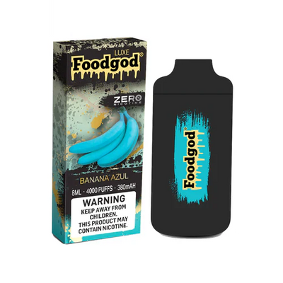 Foodgod Luxe Zero Nicotine Disposable 4000 Puffs 0% Nicotine Free - Banana Azul Best Sales Price - Disposables