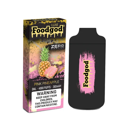 Foodgod Luxe Zero Nicotine Disposable 4000 Puffs 0% Nicotine Free - Pink Pineapple Best Sales Price - Disposables