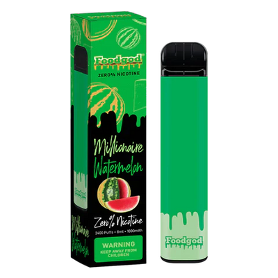Foodgod Zero Nicotine Disposable 2400 Puffs 0% Nicotine Free - Millionaire Watermelon Best Sales Price - Disposables