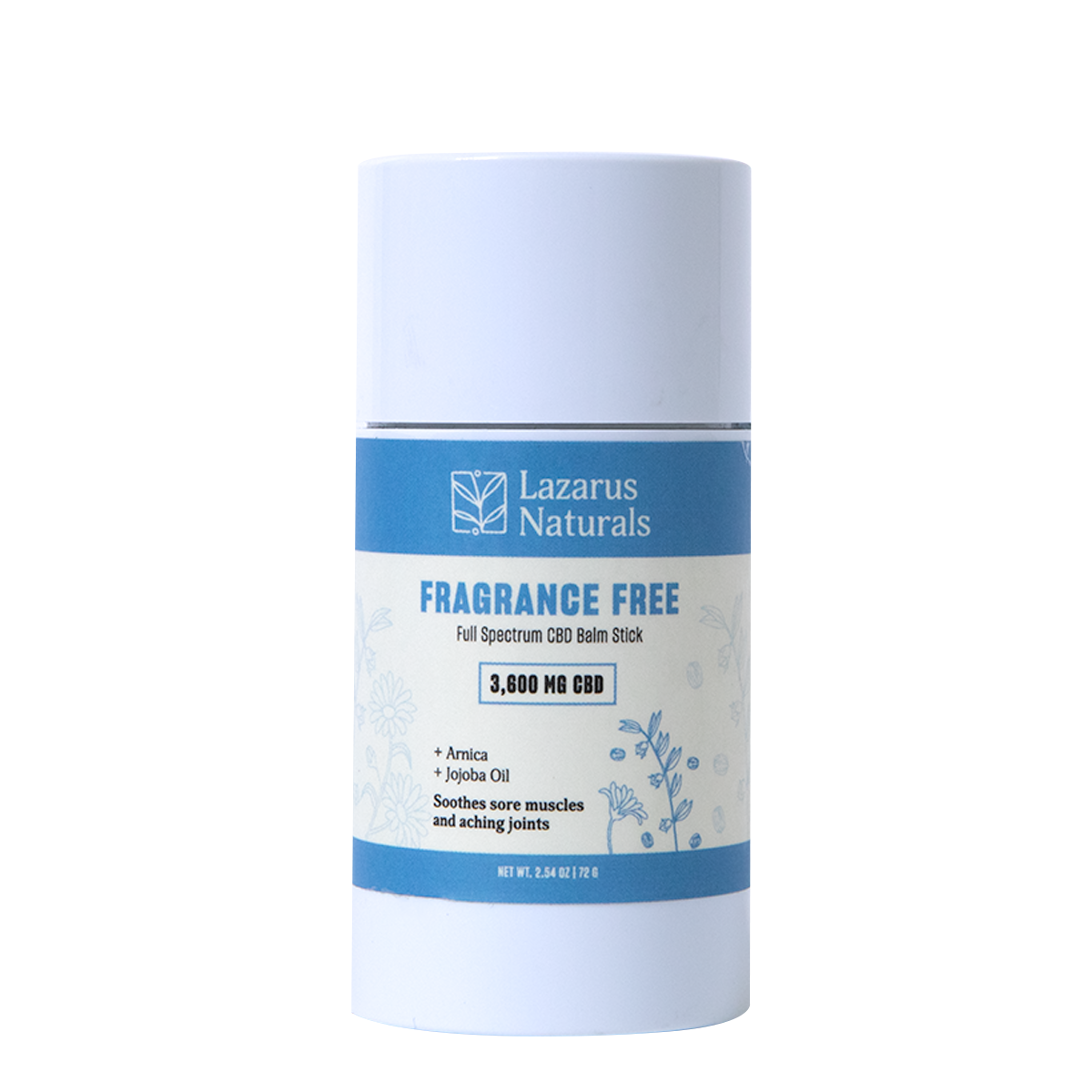 Lazarus Naturals CBD BALM STICK, FRAGRANCE FREE