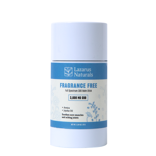 Lazarus Naturals CBD BALM STICK, FRAGRANCE FREE