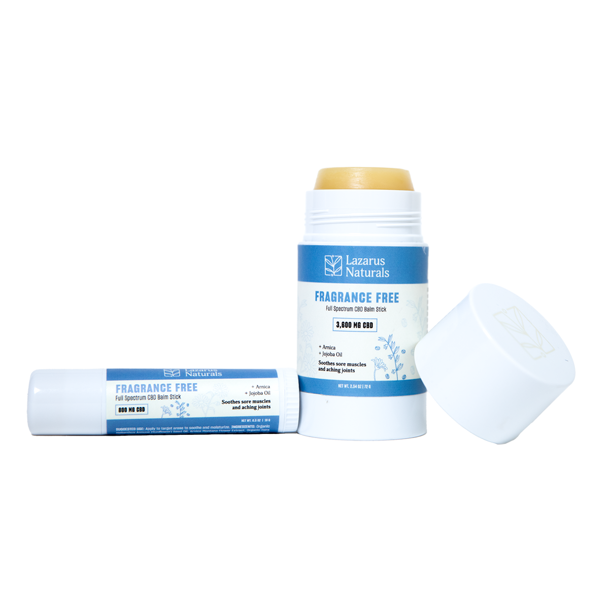 Lazarus Naturals CBD BALM STICK, FRAGRANCE FREE