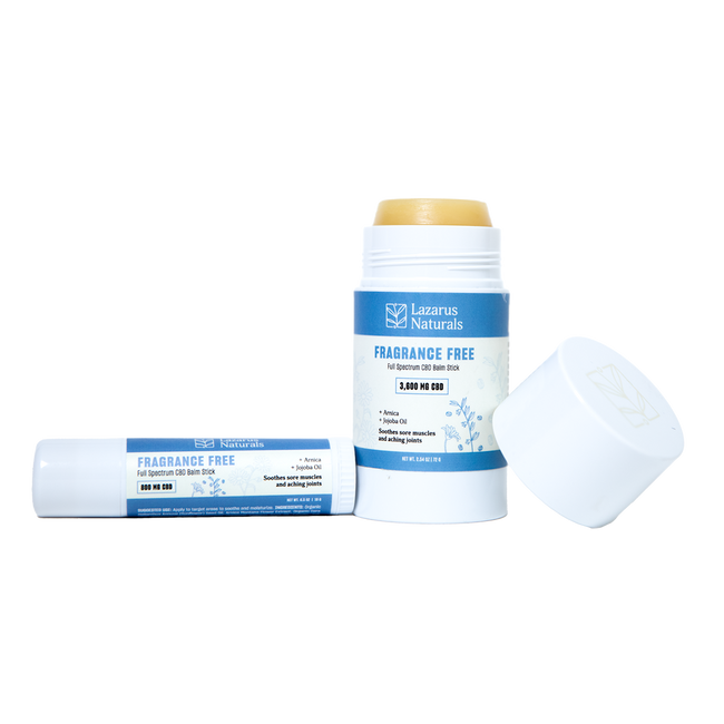Lazarus Naturals CBD BALM STICK, FRAGRANCE FREE