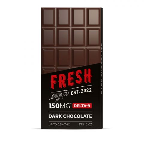 Fresh Delta 9 THC Chocolate Bar - Dark Chocolate - 150MG Best Sales Price - Gummies