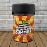 Friendly Hemp High Tolerance D8 + D9 Gummies 2200mg