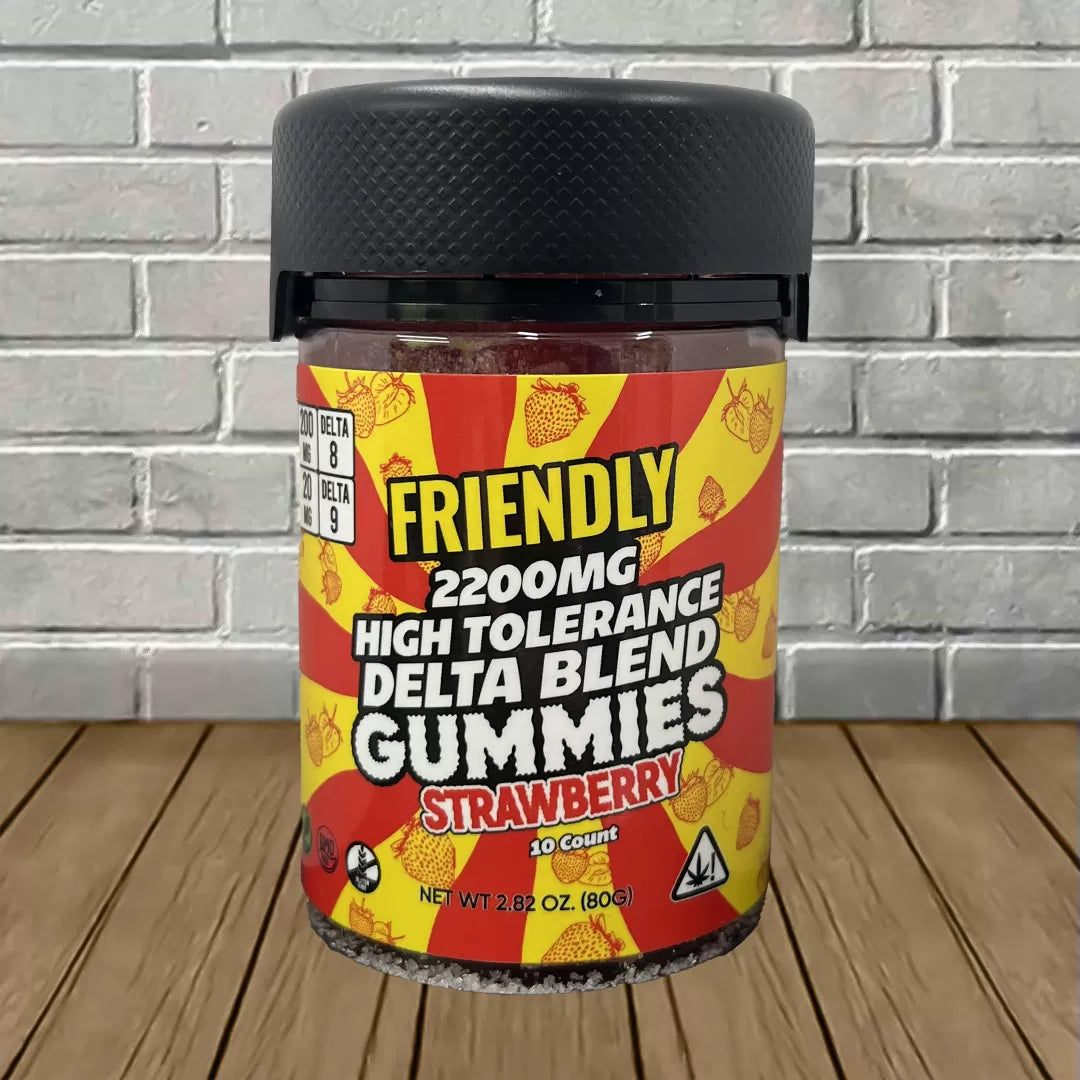 Friendly Hemp High Tolerance D8 + D9 Gummies 2200mg