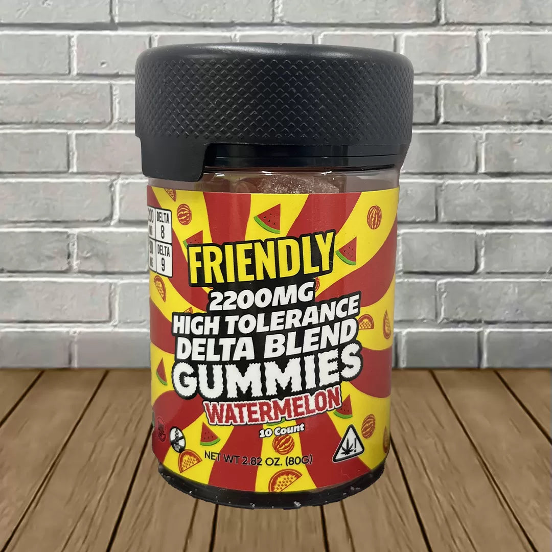 Friendly Hemp High Tolerance D8 + D9 Gummies 2200mg