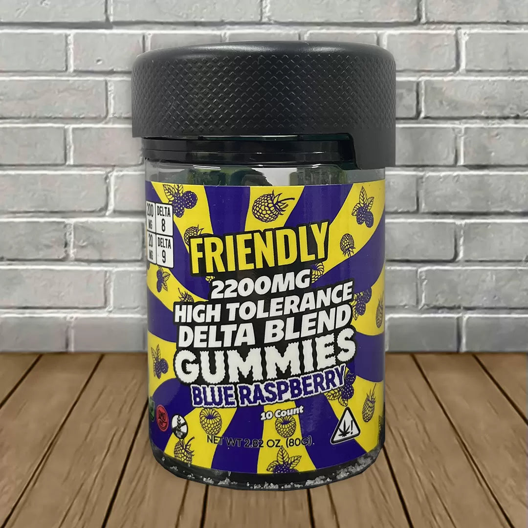 Friendly Hemp High Tolerance D8 + D9 Gummies 2200mg