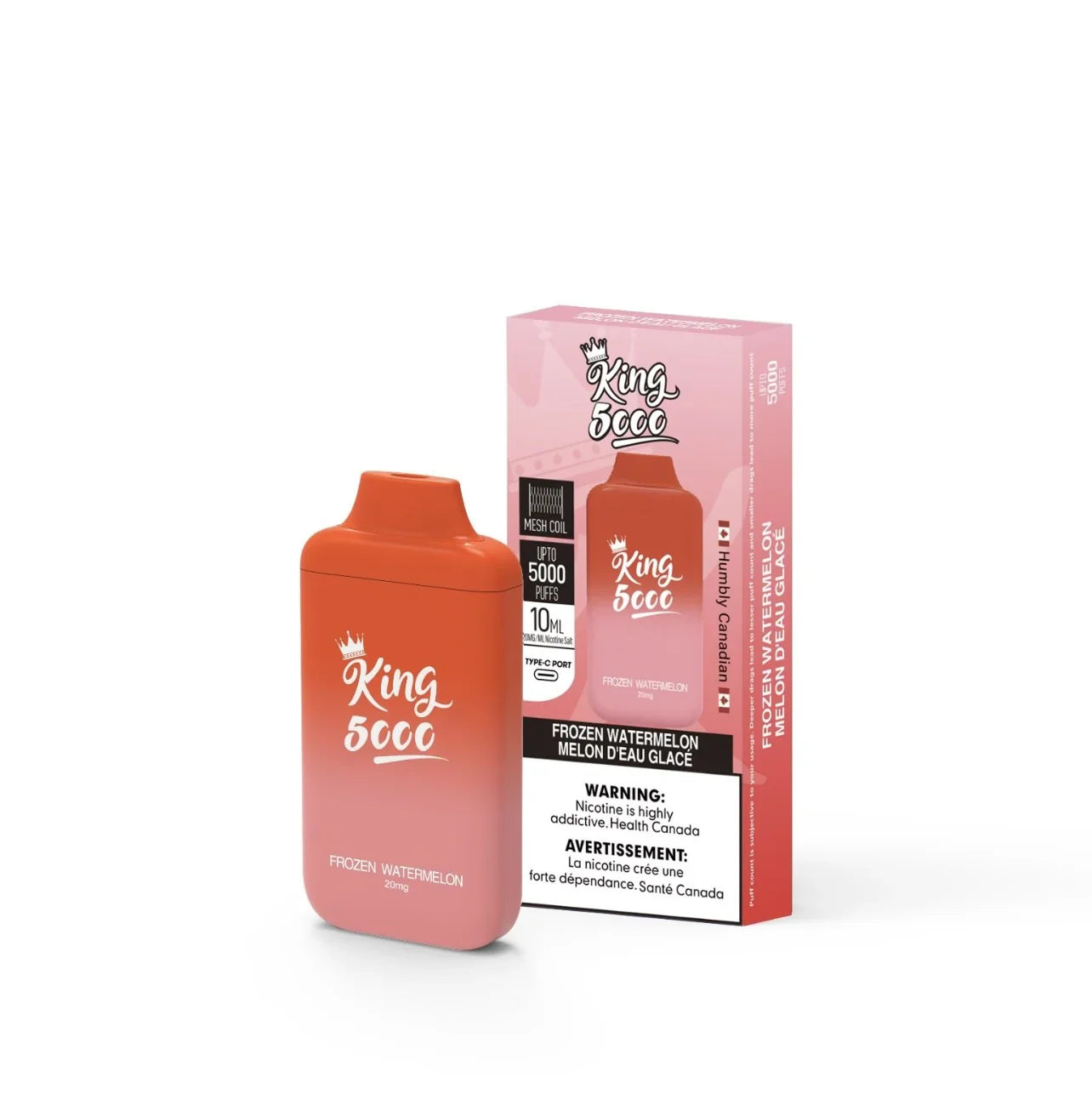 King  Nicotine Free 5000 Puffs Disposable Vape