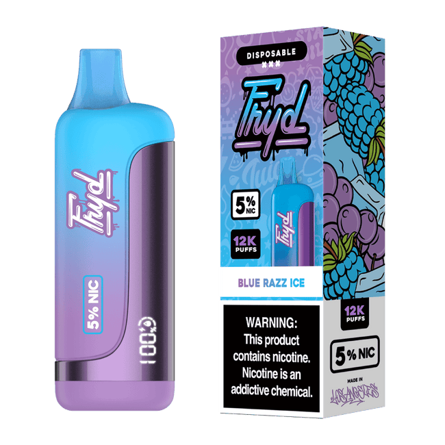 Fryd 12000 Puffs Disposable Vape 12K Puffs w/ LCD Display - Blue Razz Ice