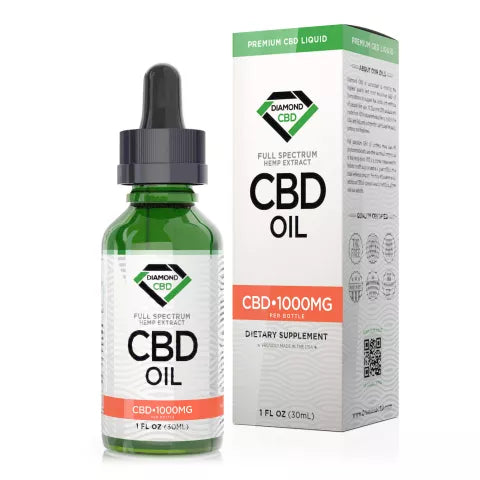 Full Spectrum CBD Oil - 1000mg - Diamond CBD Best Sales Price - Tincture Oil