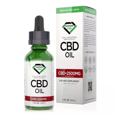 Full Spectrum CBD Oil - 2500mg - Diamond CBD Best Sales Price - Tincture Oil