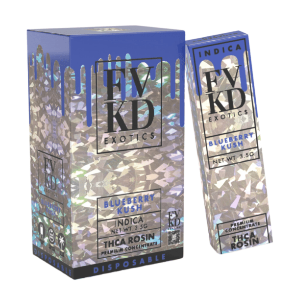 Blueberry Kush FVKD Exotics THC-A Rosin Disposable 3.5G Best Sales Price - Vape Pens
