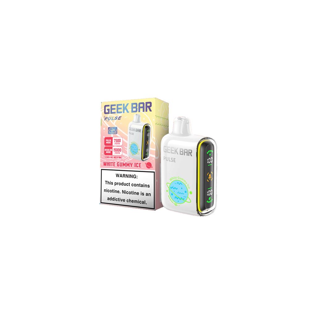 Geek Bar Pulse Disposable 15000 Puffs White Gummy Ice Flavor – TenVape