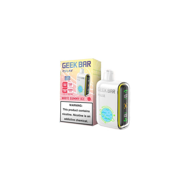 Geek Bar Pulse Disposable 15000 Puffs White Gummy Ice Flavor Best Sales Price - Disposables