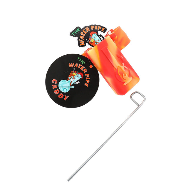 The Water Pipe Caddy Glow-in-the-Dark Water Pipe Caddy Silicone Bong Accessory