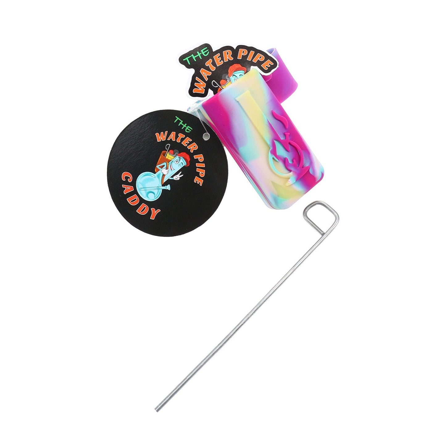 The Water Pipe Caddy Glow-in-the-Dark Water Pipe Caddy Silicone Bong Accessory