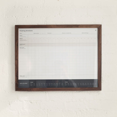 GoldLeaf Blank Feeding Schedule Wall Print Best Sales Price - Art Prints