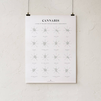 GoldLeaf Cannabis Effects Wheel Chart Print Best Sales Price - Art Prints