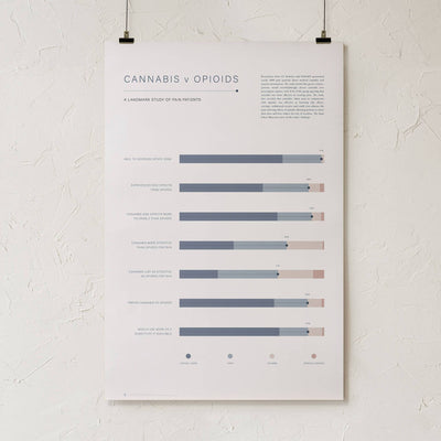 GoldLeaf Cannabis v Opioid Infographic Print Best Sales Price - Art Prints