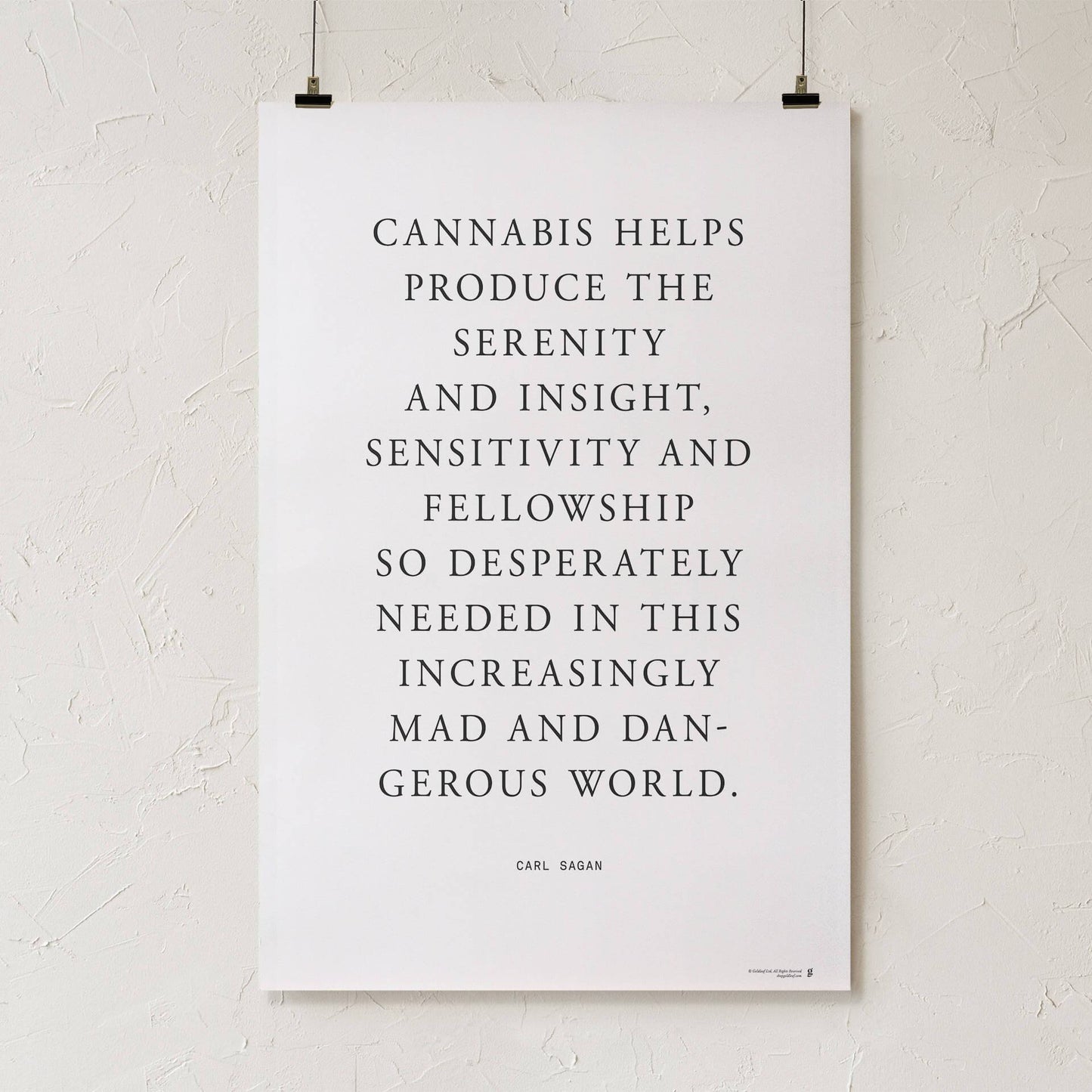 GoldLeaf Carl Sagan Quote Art Print Best Sales Price - Art Prints
