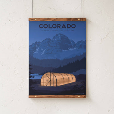 GoldLeaf Colorado Cannabis Travel Art Print Best Sales Price - Art Prints