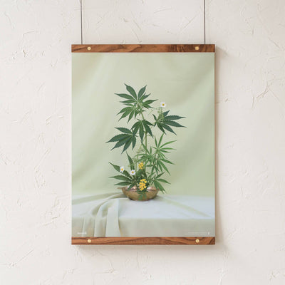 GoldLeaf Green Ikebana Art Print Best Sales Price - Art Prints