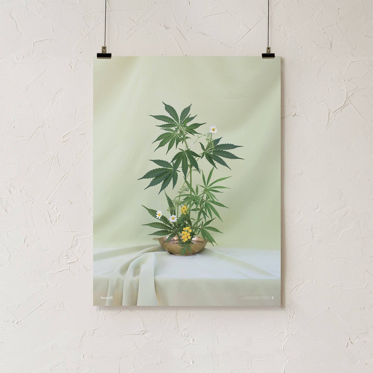 GoldLeaf Green Ikebana Art Print Best Sales Price - Art Prints