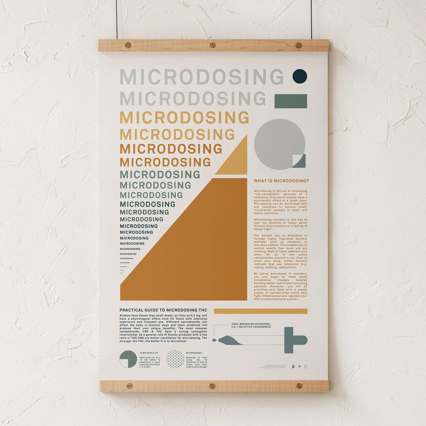 GoldLeaf Microdosing Cannabis Infographic Print Best Sales Price - Art Prints