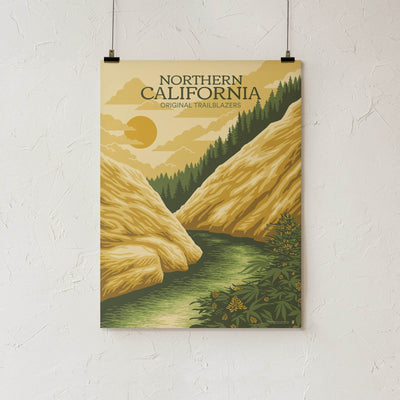 GoldLeaf Northern California Cannabis Travel Art Print Best Sales Price - Art Prints