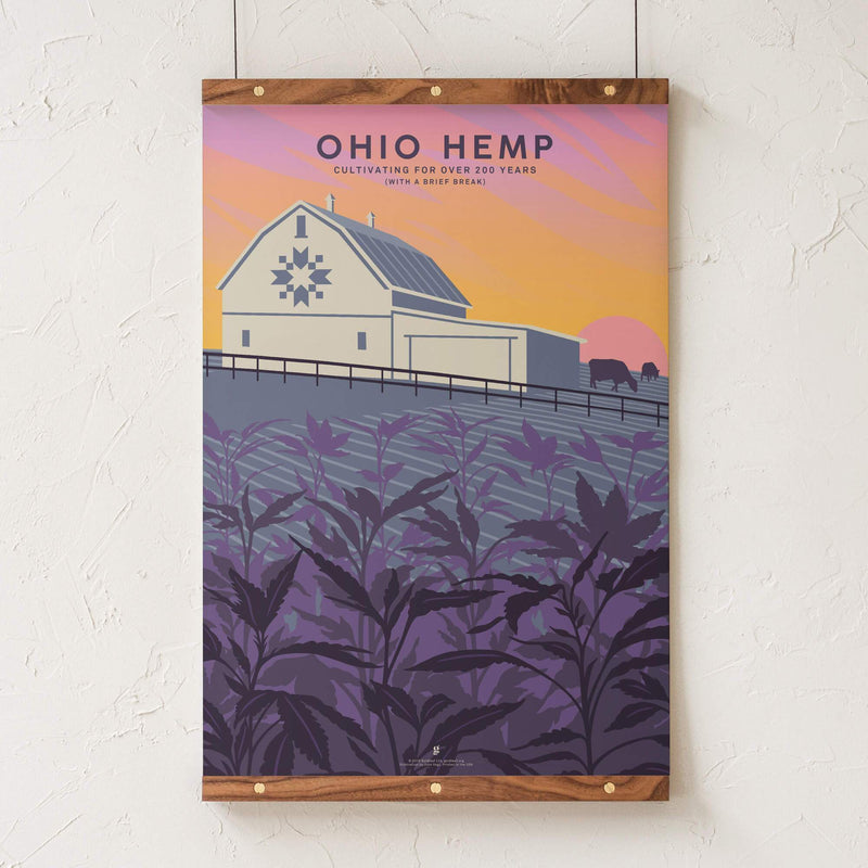 GoldLeaf Ohio Hemp Art Print Best Sales Price - Art Prints