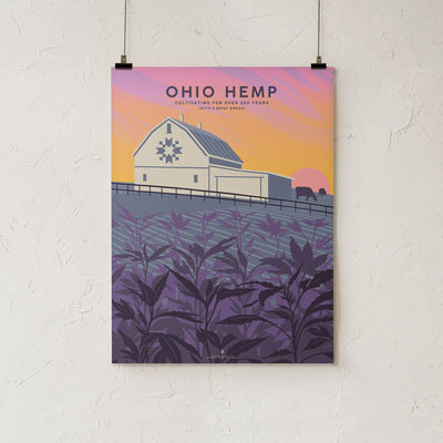 GoldLeaf Ohio Hemp Art Print Best Sales Price - Art Prints