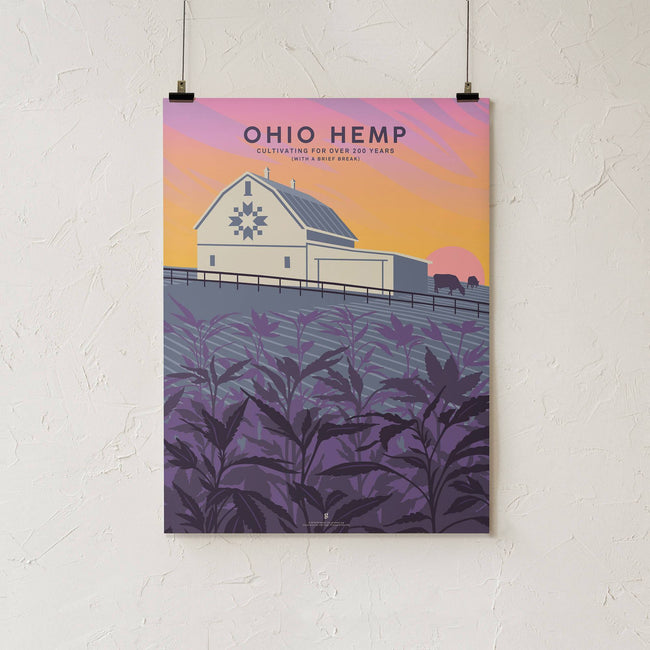 GoldLeaf Ohio Hemp Art Print Best Sales Price - Art Prints