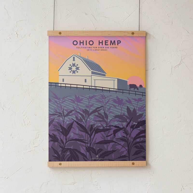 GoldLeaf Ohio Hemp Art Print Best Sales Price - Art Prints