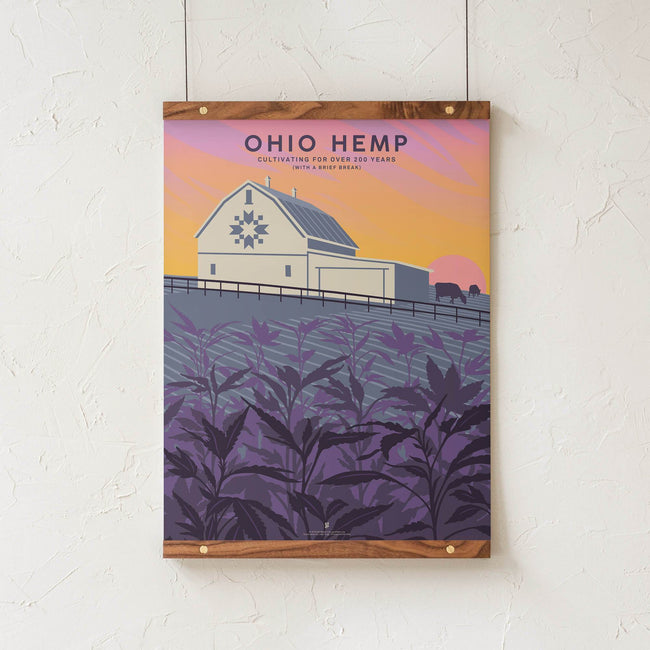 GoldLeaf Ohio Hemp Art Print Best Sales Price - Art Prints