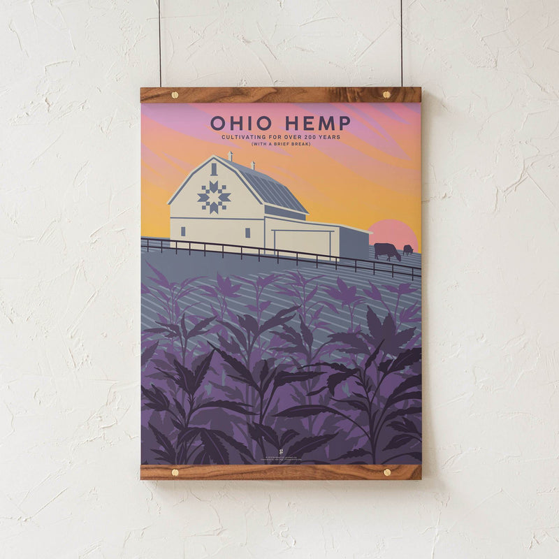 GoldLeaf Ohio Hemp Art Print Best Sales Price - Art Prints