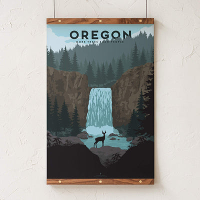GoldLeaf Oregon Cannabis Travel Art Print Best Sales Price - Art Prints