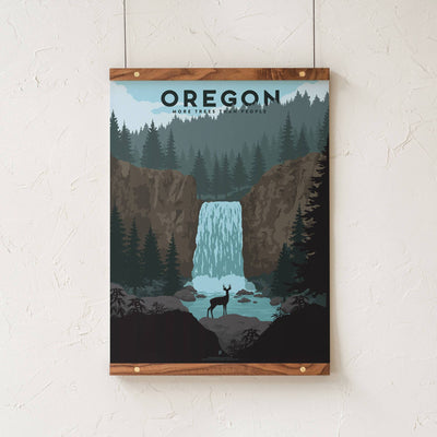 GoldLeaf Oregon Cannabis Travel Art Print Best Sales Price - Art Prints